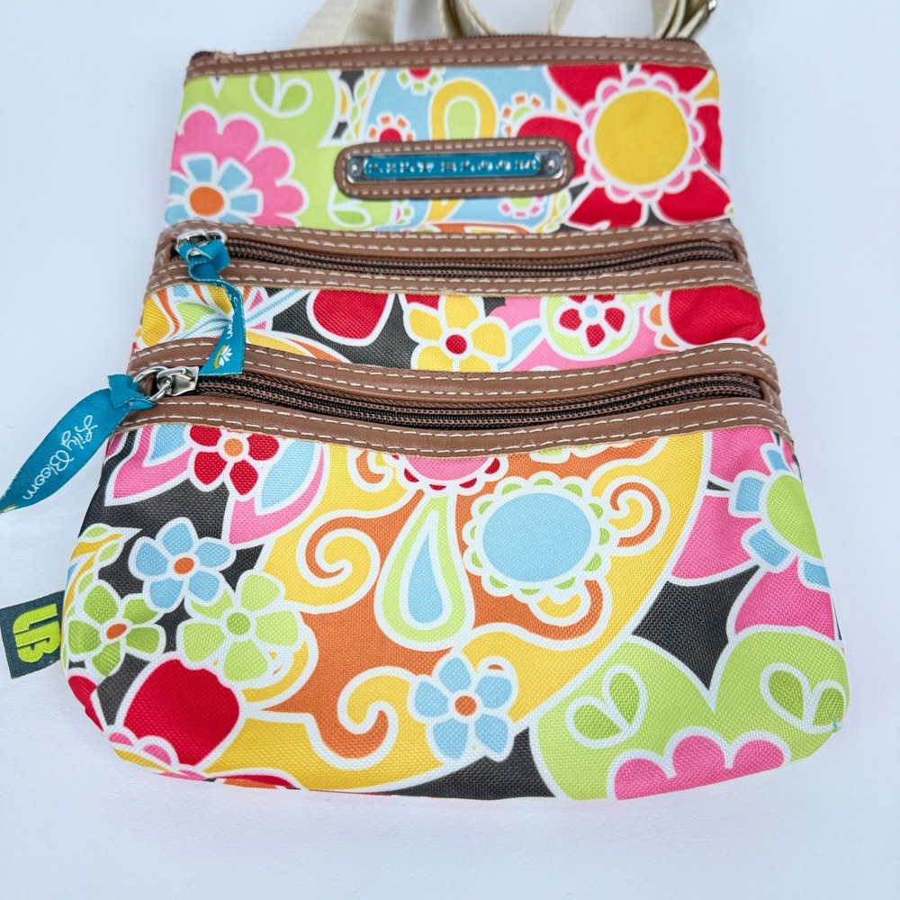 Lily Bloom Floral Print Crossbody Bag Multi Color Small Shoulder Bag/ Purse - Picture 3 of 12